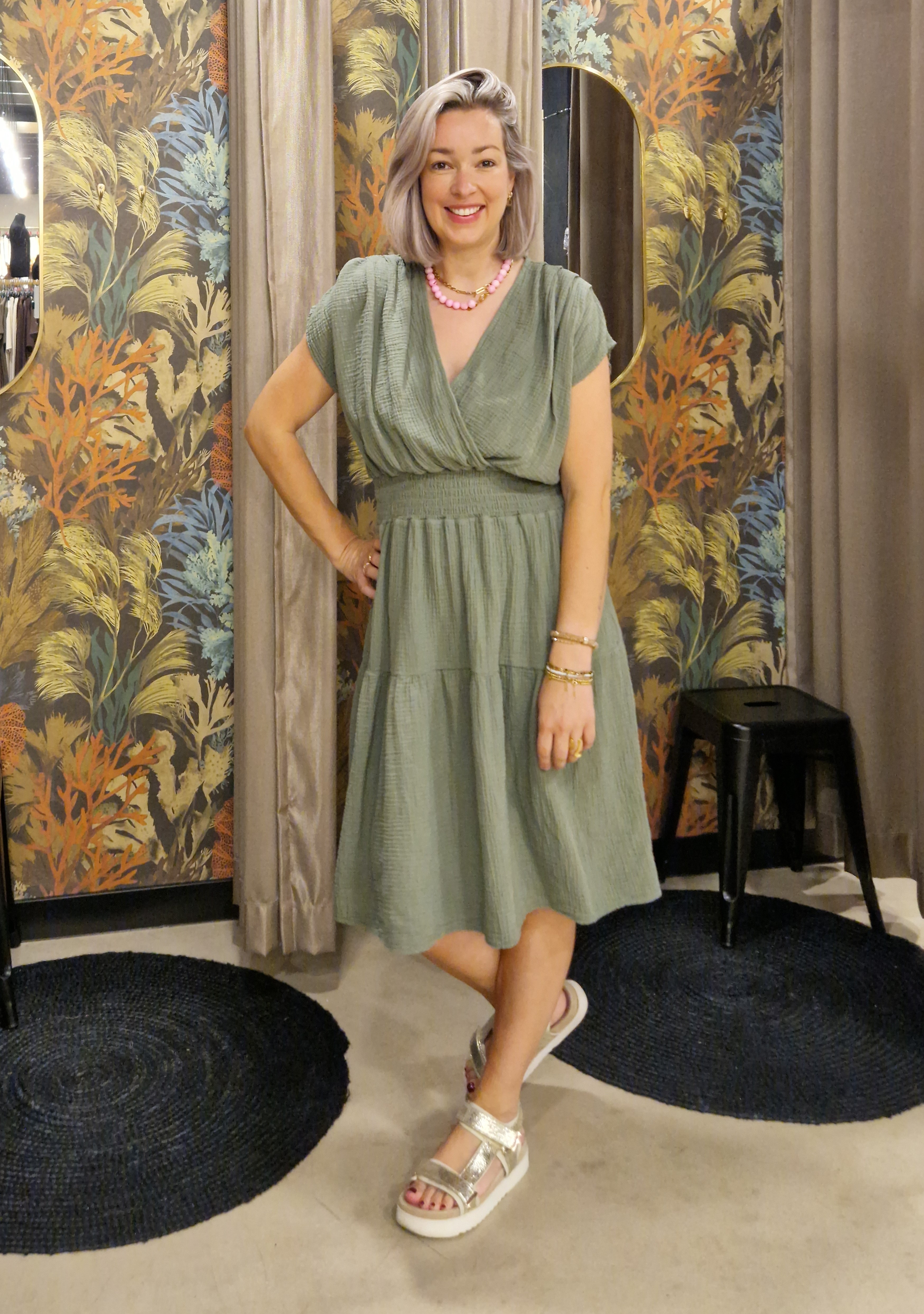 Nila the Store - Wafel jurk Neela - Afbeelding 2