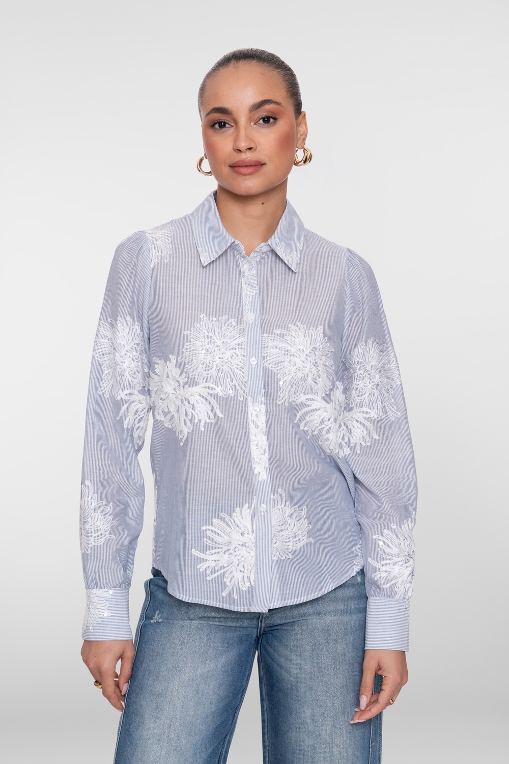 Geisha - Blouse streep bloemen - Afbeelding 3