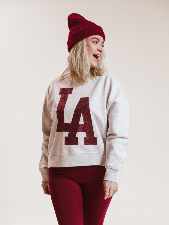 PinnedByK - Sweater LA glitter - Afbeelding 1