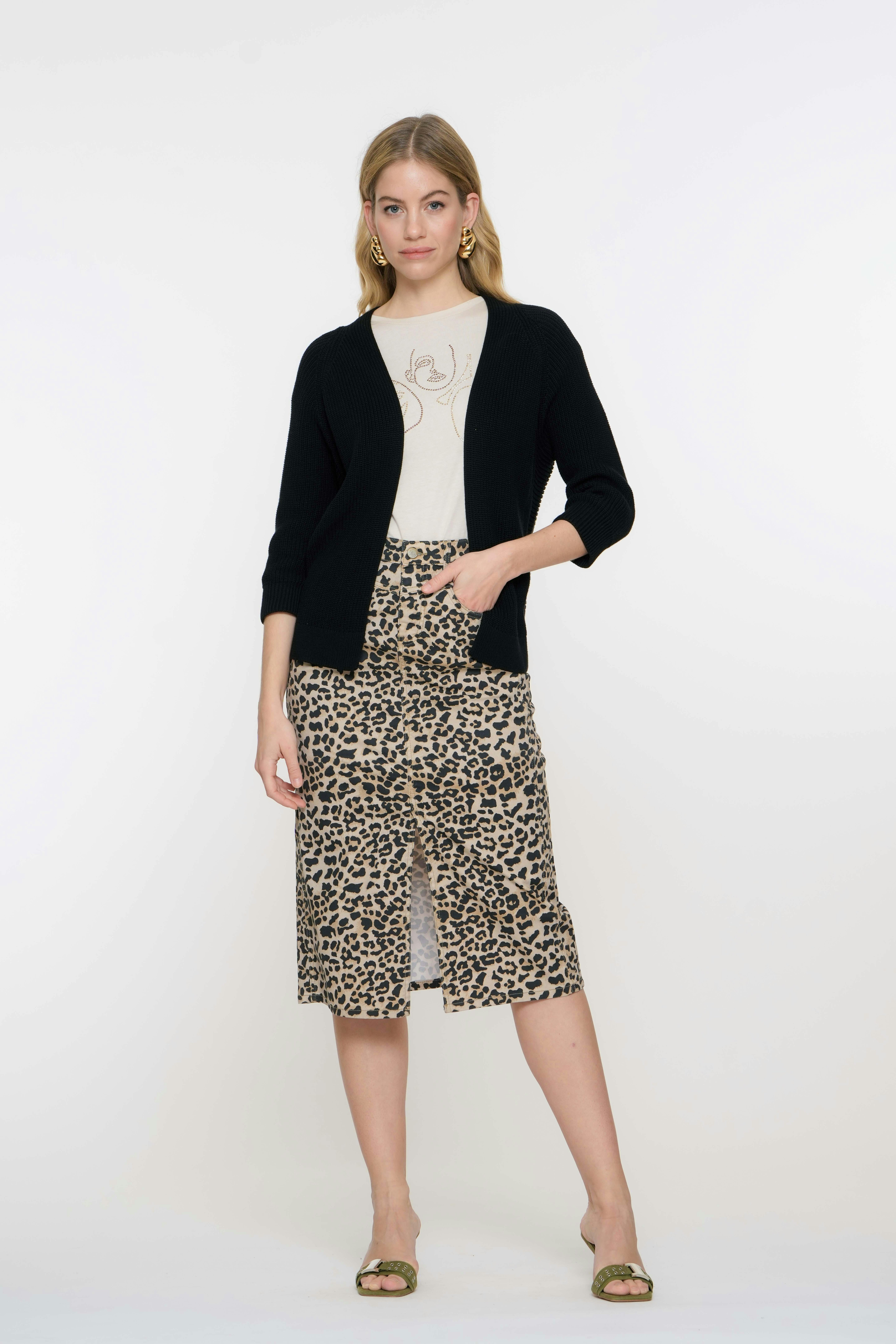 Geisha - Jeans rok leopard - Afbeelding 3