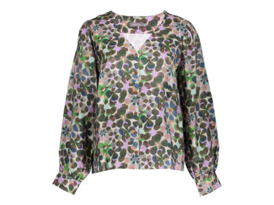 Geisha - Blouse flower green