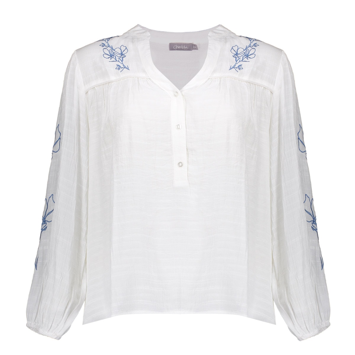 Geisha - Blouse wit blauw
