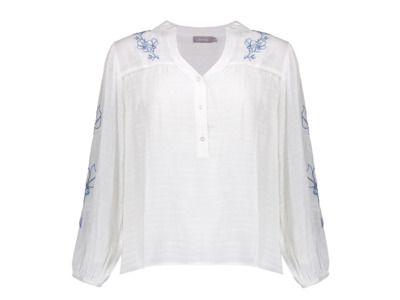 Geisha - Blouse wit blauw