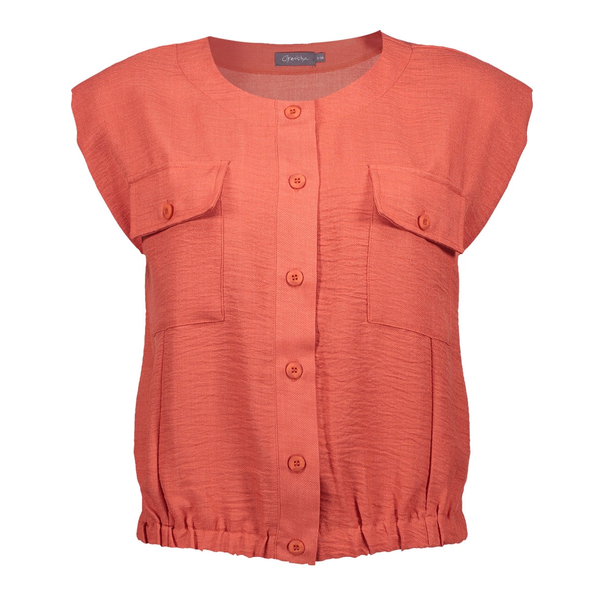 Geisha - Gilet top Koraal