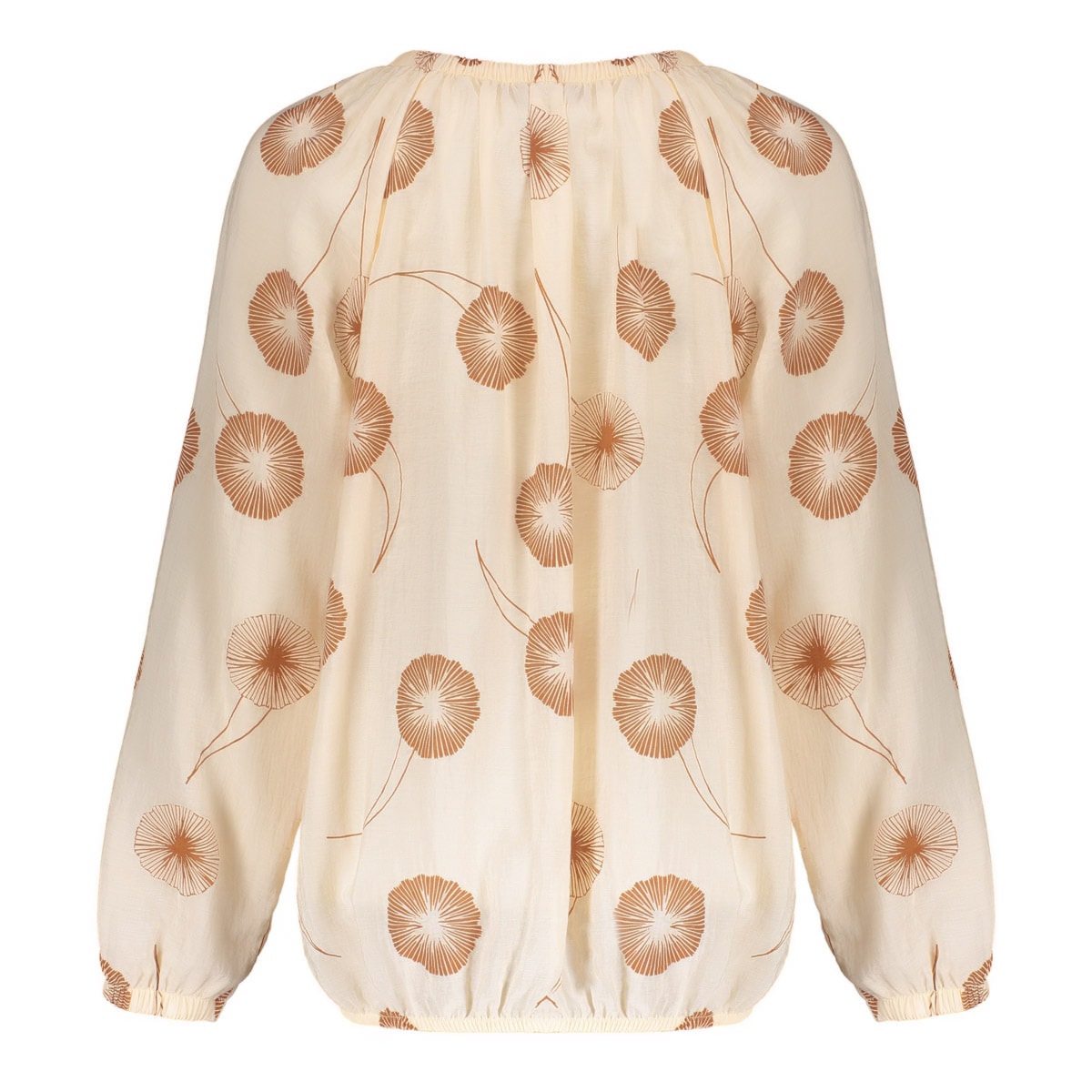 Geisha - Blouse brown flowers - Afbeelding 1