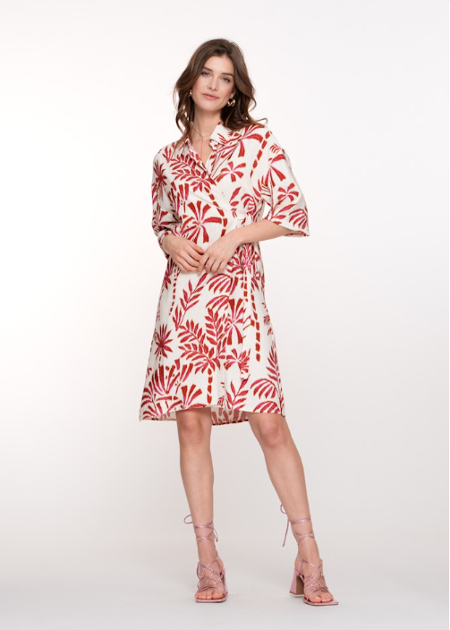 Geisha - Overslagjurk beige roze - Afbeelding 3