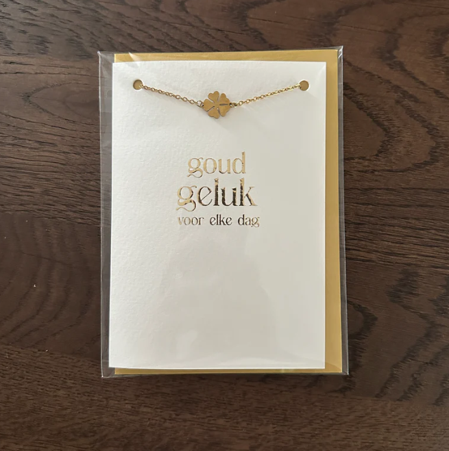 Sieradenkaart - Goud geluk