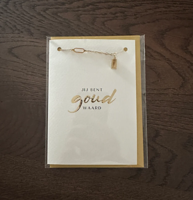 Sieradenkaart - Goud waard