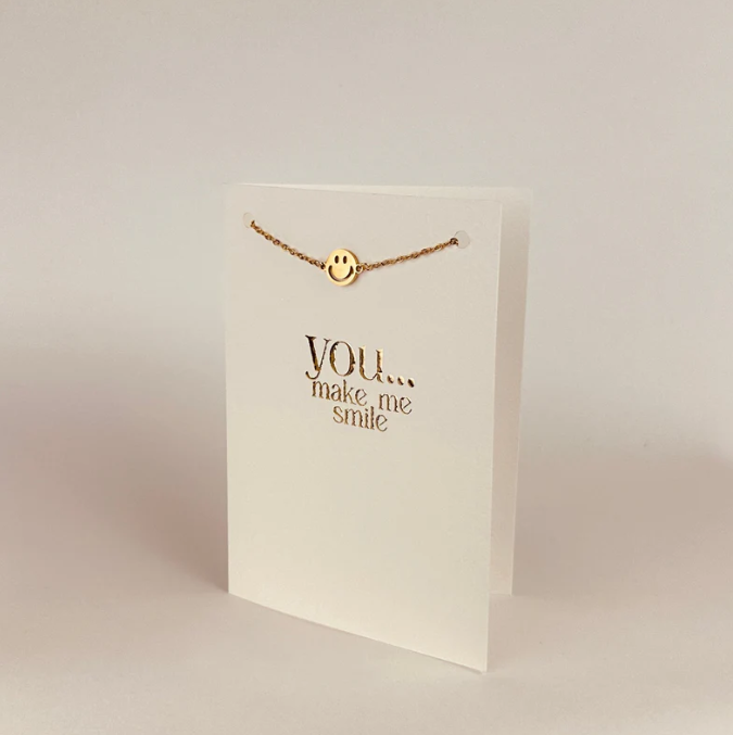 Sieradenkaart - You make me smile