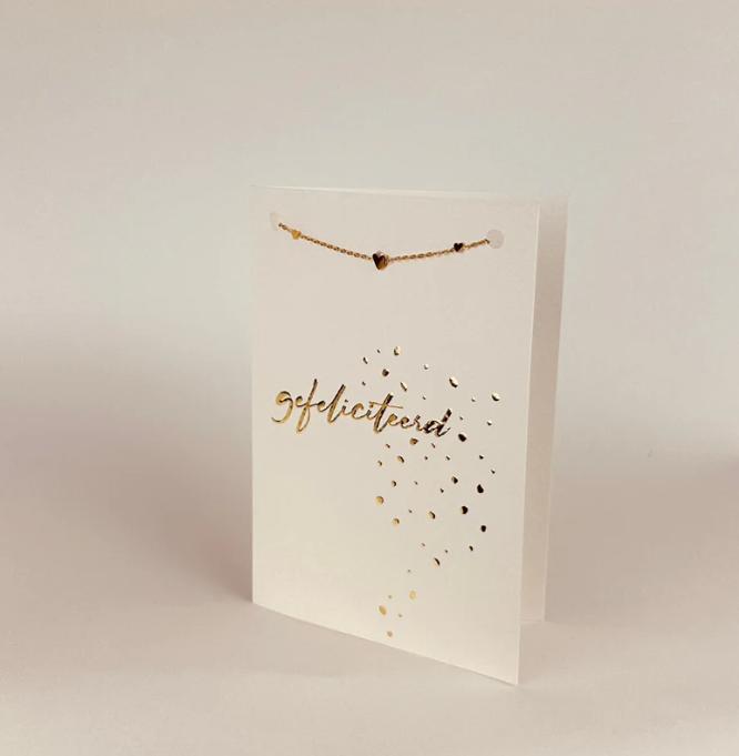 Sieradenkaart - Gefeliciteerd