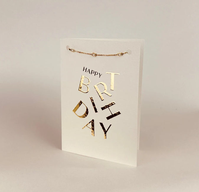 Sieradenkaart - Happy Birthday