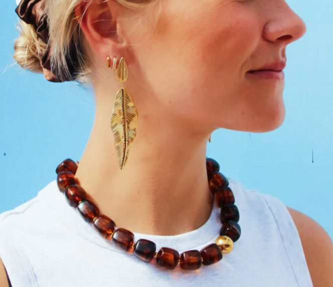 Nila the Store - Ovale XL kralen ketting  - Afbeelding 2