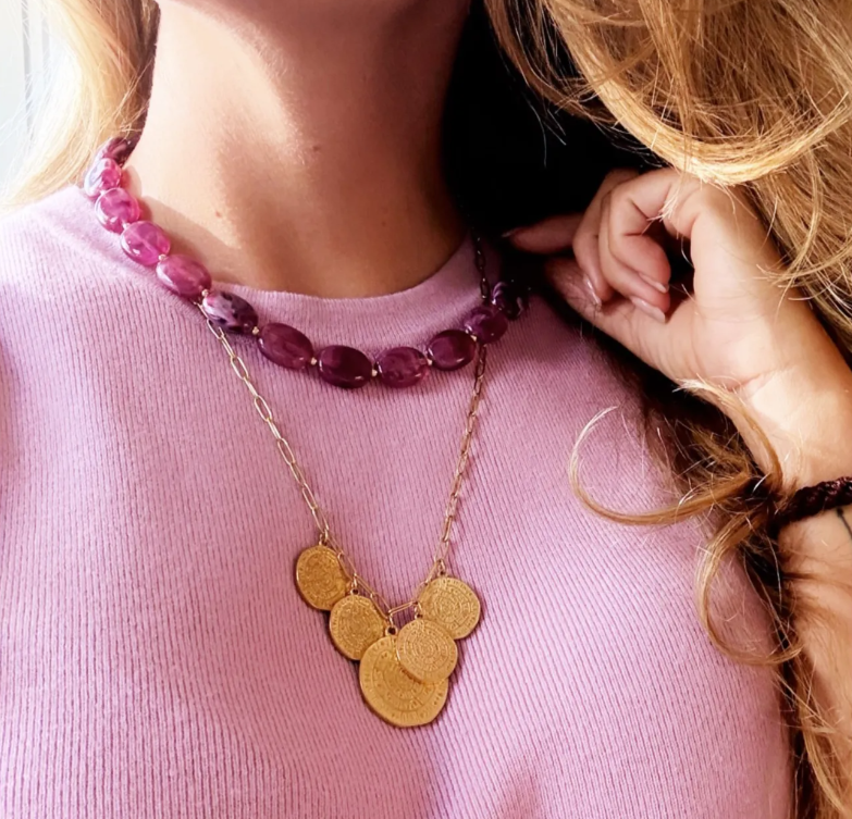 Nila the Store - Ovale XL kralen ketting  - Afbeelding 1