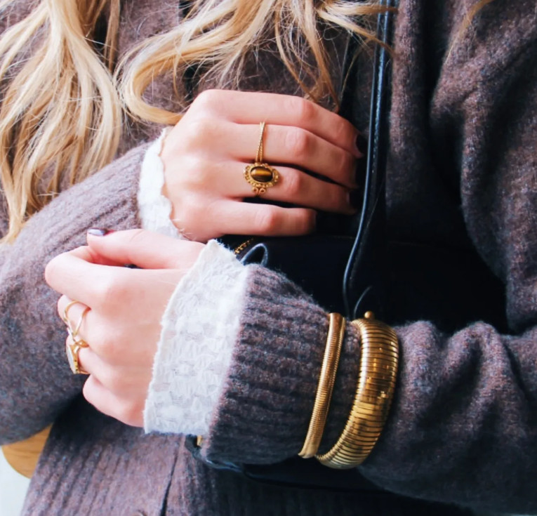 Nila the Store - Bangle armband goud 'large' - Afbeelding 1