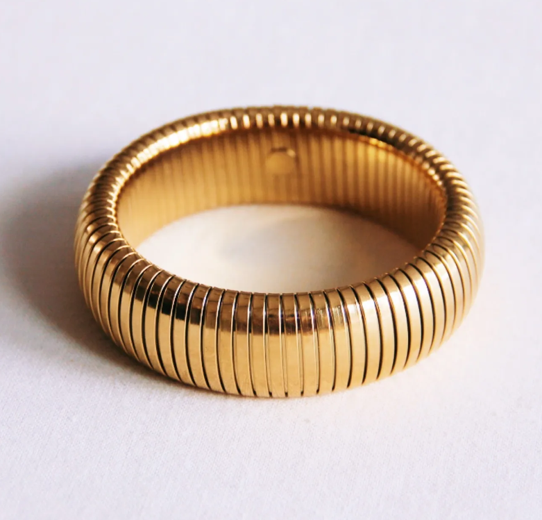 Nila the Store - Bangle armband goud 'large'