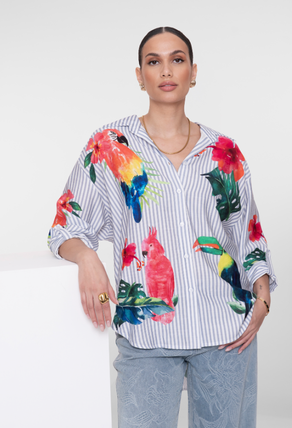 Geisha - Blouse Birds - Afbeelding 1