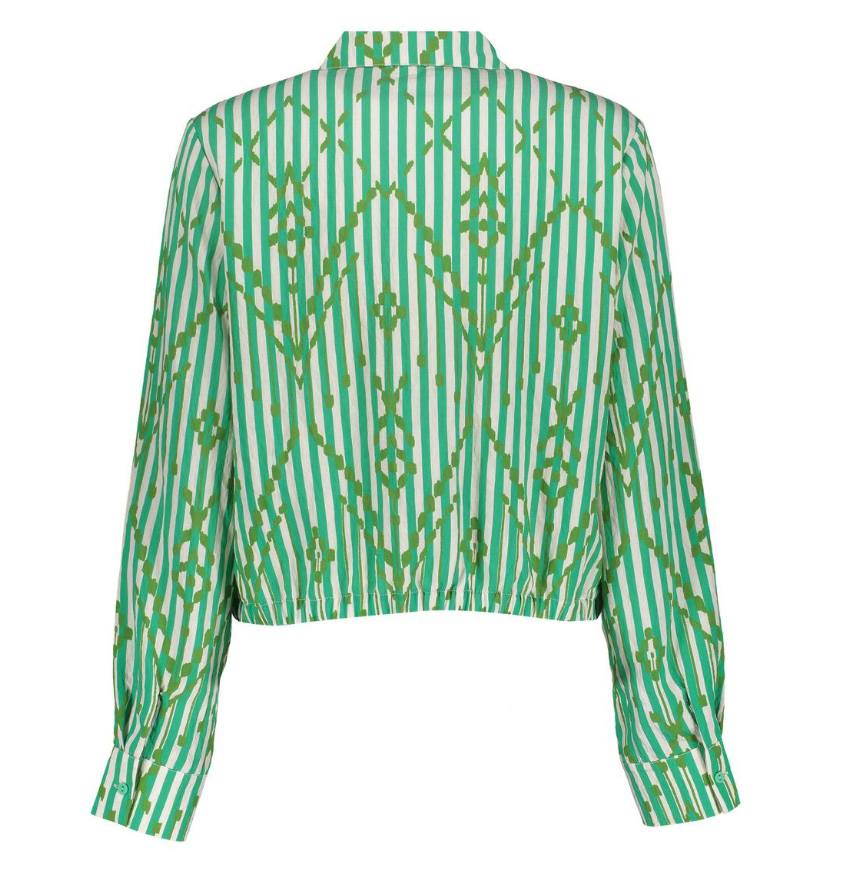 Geisha - Blouse Streep groen - Afbeelding 2