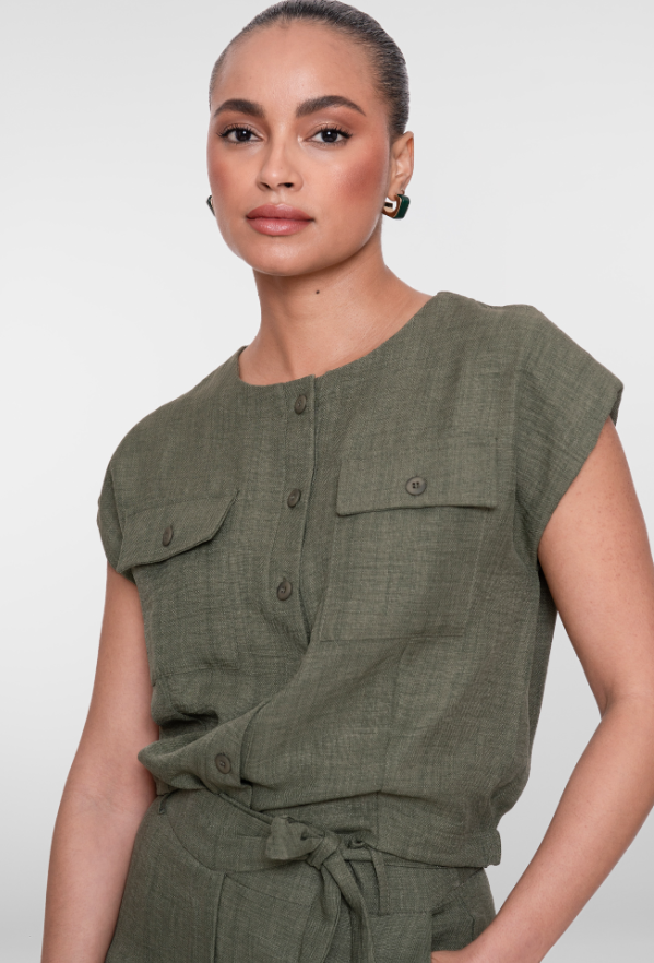 Geisha - Gilet groen - Afbeelding 3