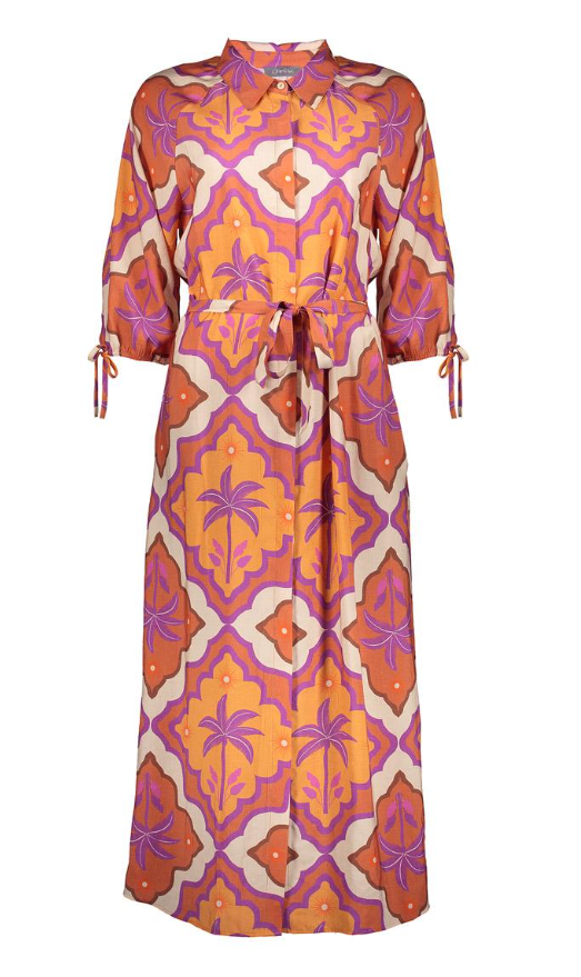 Geisha - Lange jurk mango purple