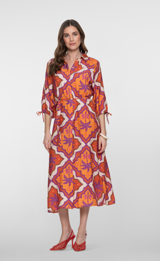 Geisha - Lange jurk mango purple - Afbeelding 2