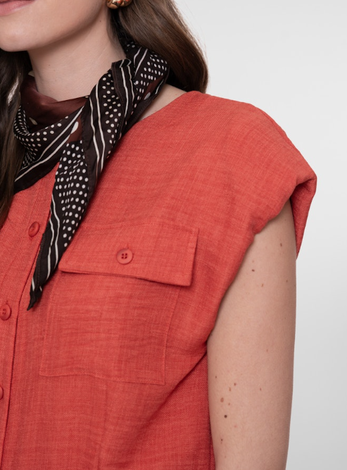 Geisha - Gilet top Koraal - Afbeelding 2