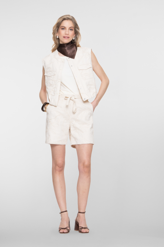 Geisha - Short ecru flowers - Afbeelding 1