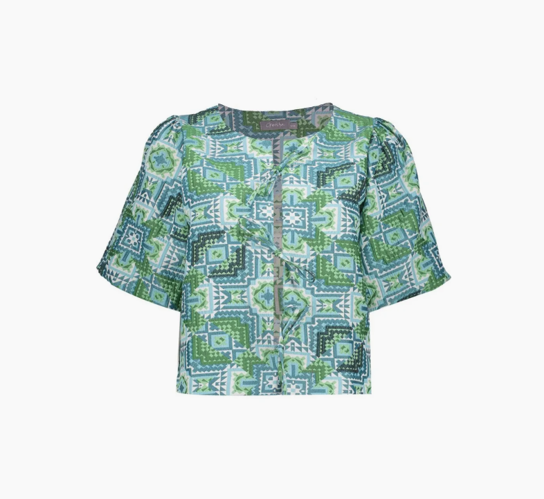 Geisha - Blouse blue green