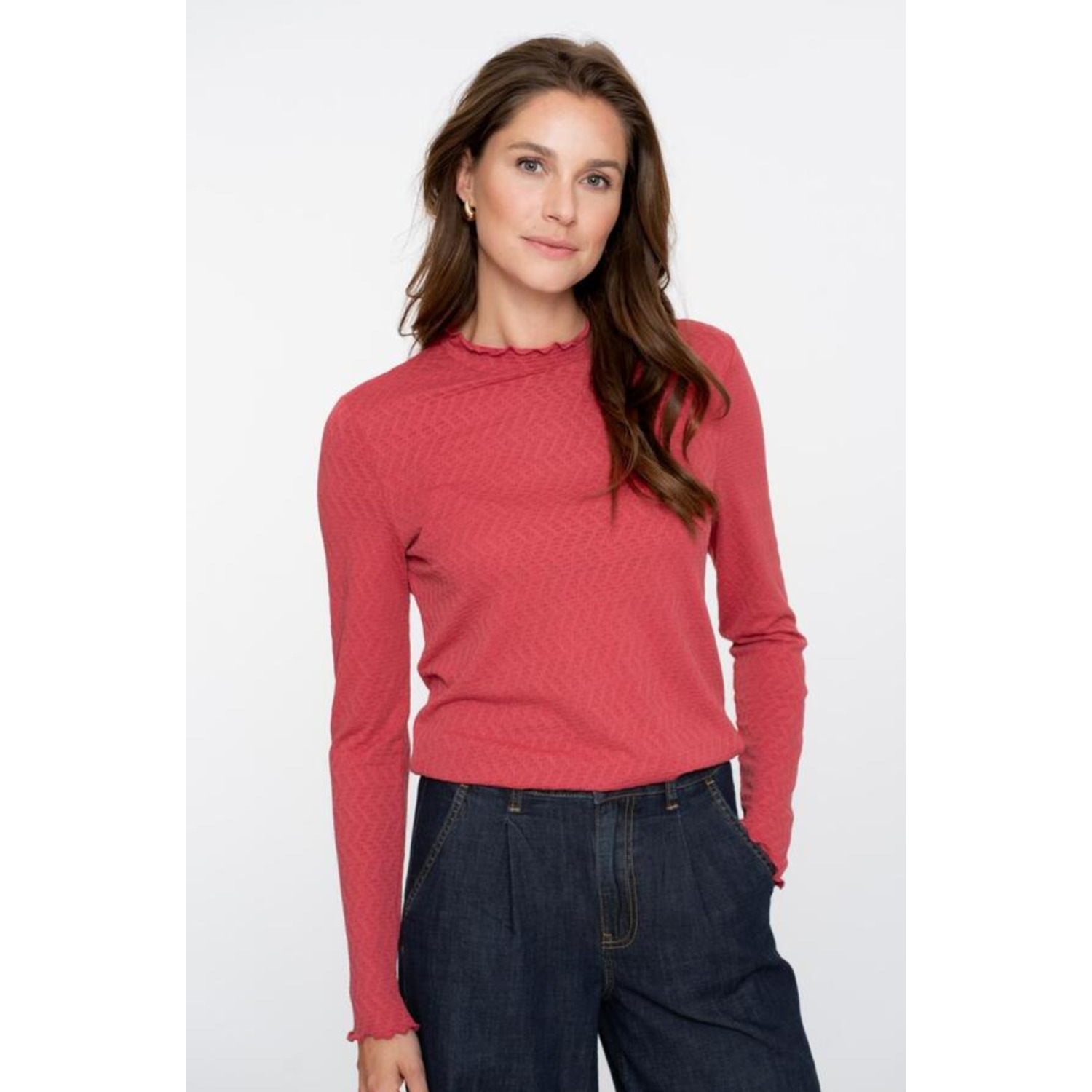 Geisha - Dames longsleeve red - Afbeelding 2