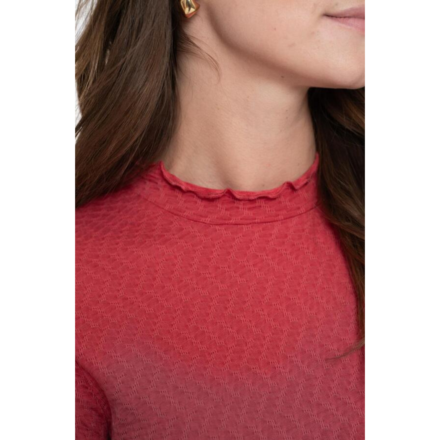 Geisha - Dames longsleeve red - Afbeelding 3