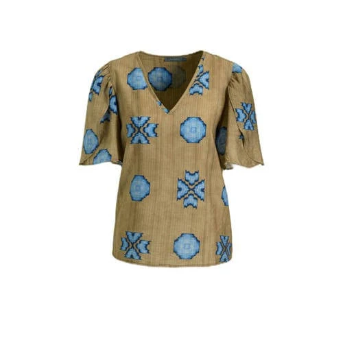 Geisha - Blouse camel blue
